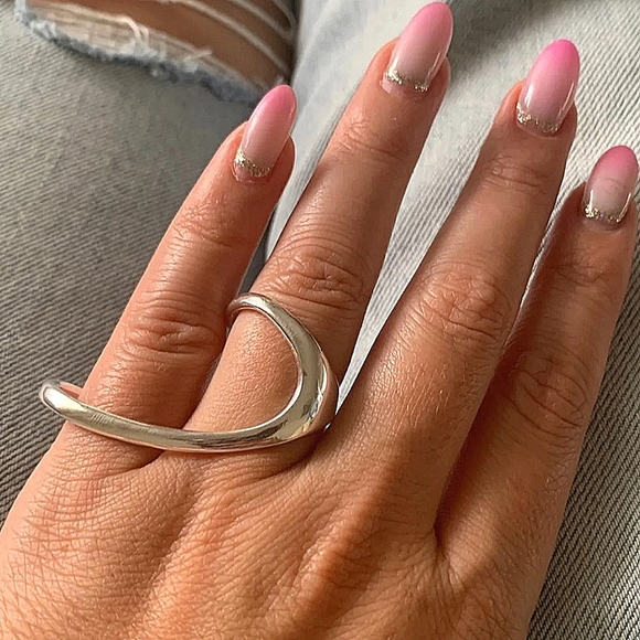 Irregular Sterling Silver Ring - Picture 3 of 17